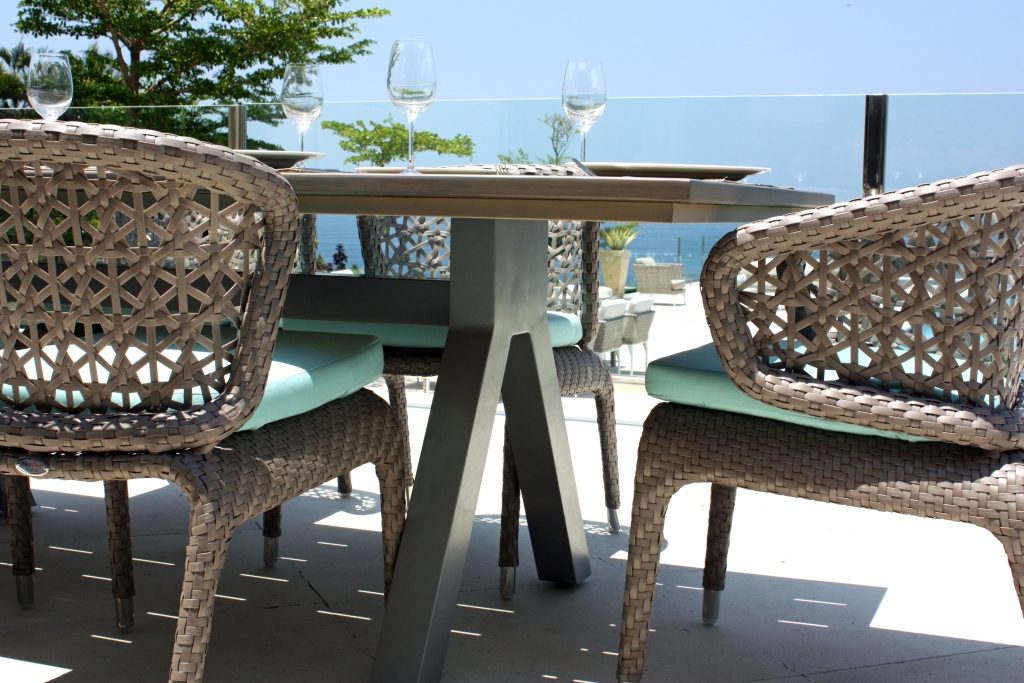 Journey and Alaska Dining Set in close-up detail