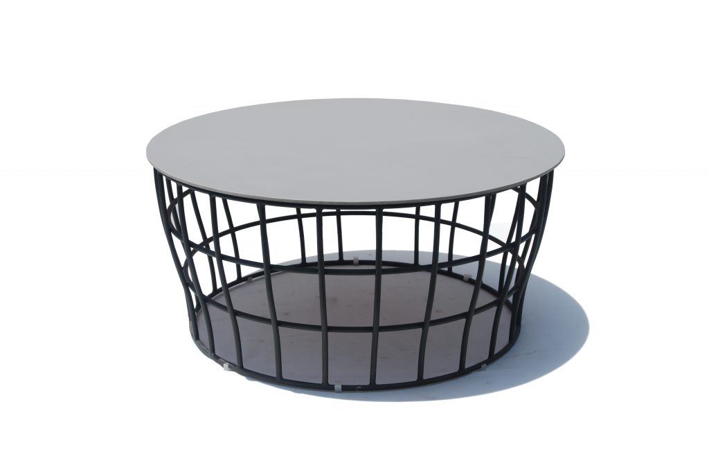 Optik large round coffee table on white background