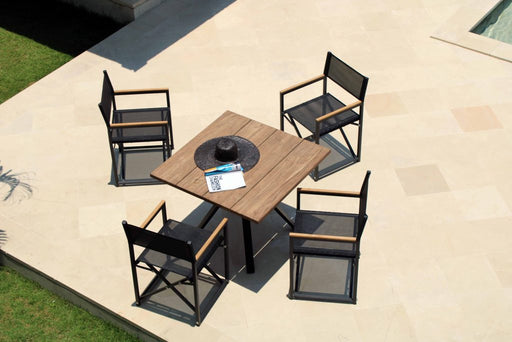 Skyline Design: The Venice 4 Seat Dining Set in Black Upper view