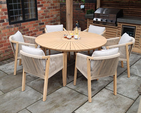 Roma 6 Seat Deluxe Dining Set