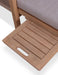 Roma Sun Lounger Slide Out Side Table on a White Background