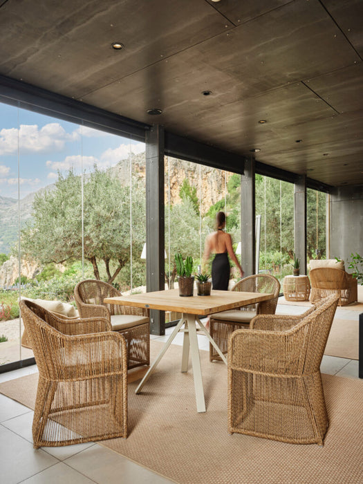 Skyline Design Calyxto 4 Seat Rattan Outdoor Dining Set Home Corner