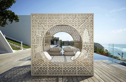 Cube Daybed on Beach Front Decking