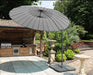 Grey 3 Mtr Shanghai Cantilever Parasol on a Patio Lifestyle Photo