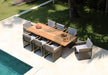 Horizon 8 Seat Dining Table & Chairs - Teak Top from Above