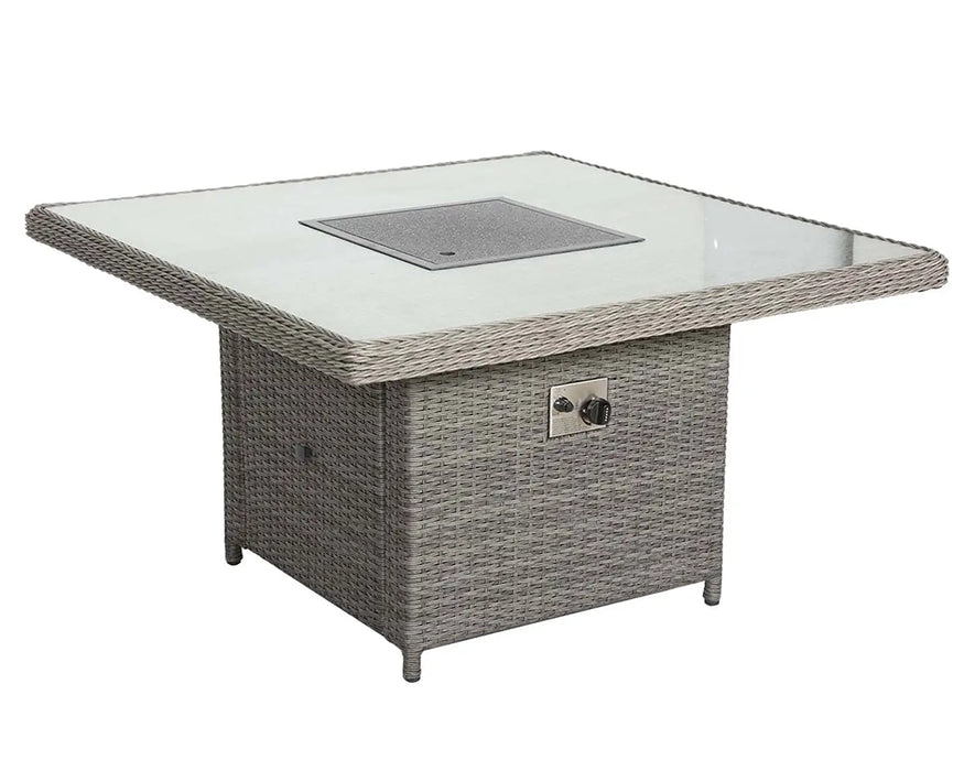 Paris Square Firepit Table on white background