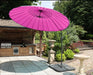 Pink 3 Mtr Shanghai Cantilever Parasol on a Patio Lifestyle Photo