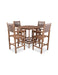 Roma 4 Seat Bar Set with High Chairs on white background