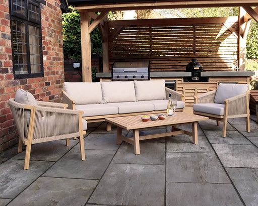 Roma 5 Seater Deluxe Lounge Set on Patio