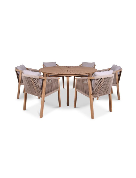 Roma Deluxe Dining Set on white background
