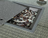 Paris Square Firepit Table Glass Fire Beads