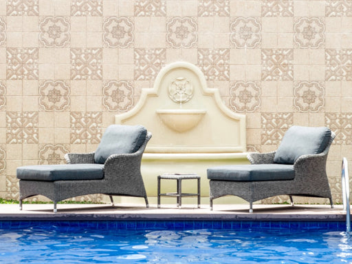 Two Monte Carlo Relax Loungers by a Swimming Pool