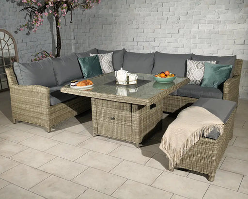 Wentworth Fire Pit Set with Square Table