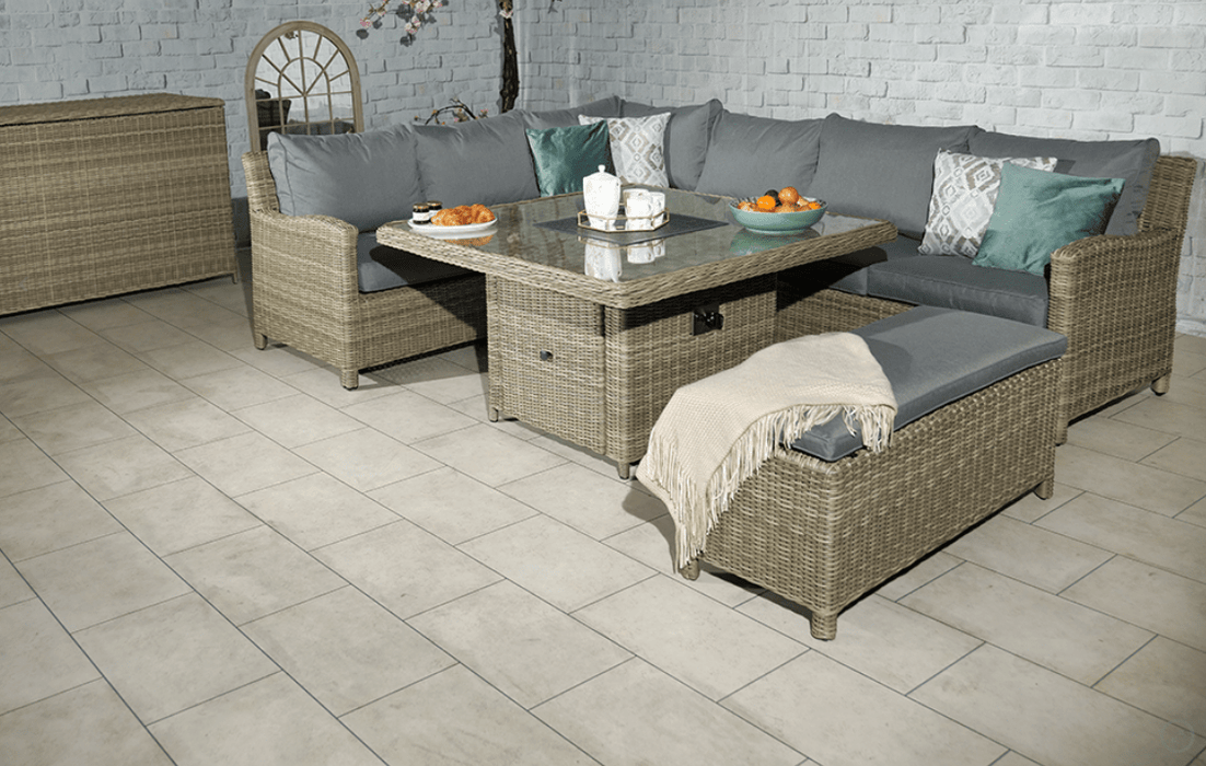 Wentworth Fire Pit Table Dining Set