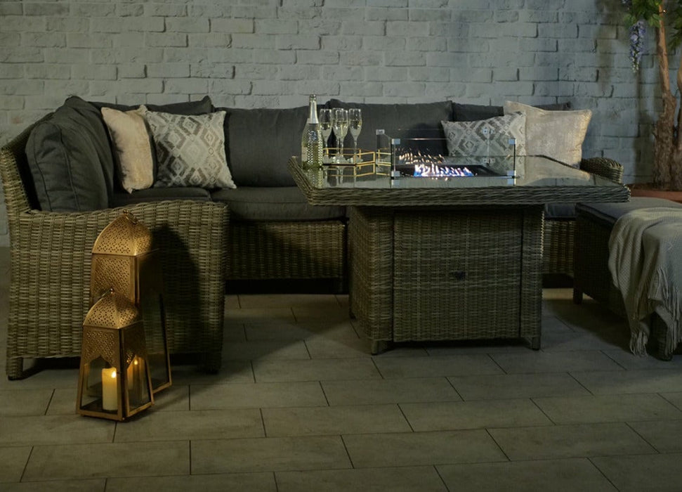 Wentworth Dining Set with Fire Pit Table