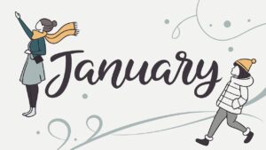 January Lettering Graphic