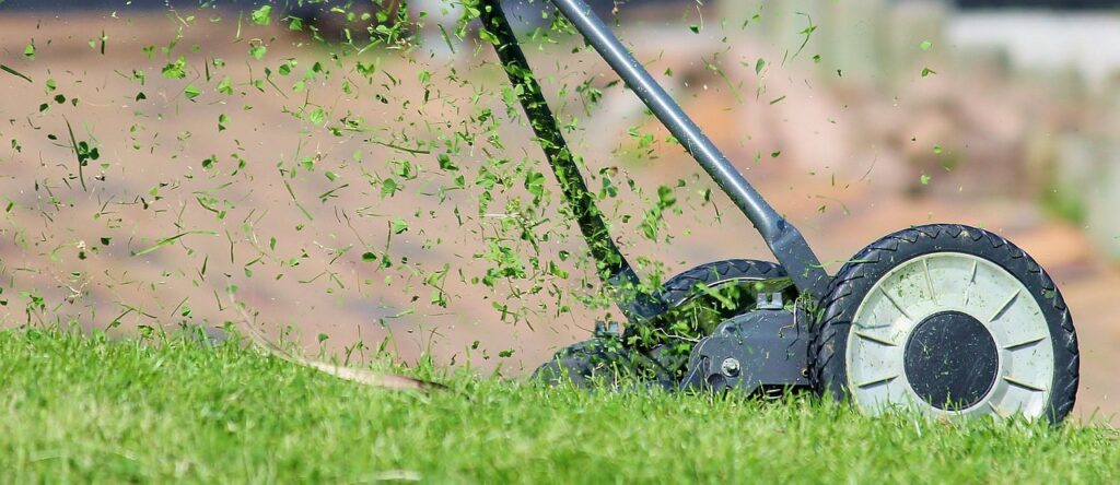 Lawn Mower Mowing Grass